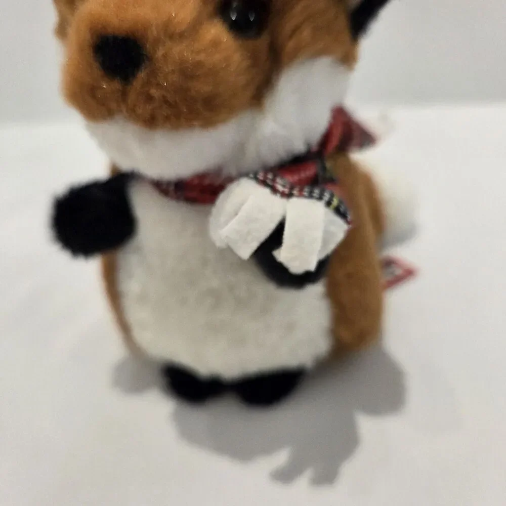 Douglas Winter Friends Fox with Red Plaid scarf Plush Toy Stuffed Animal Beans